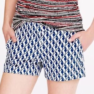 J. Crew Seahorse 100% Cotton Classic Bermuda Shorts Size 4